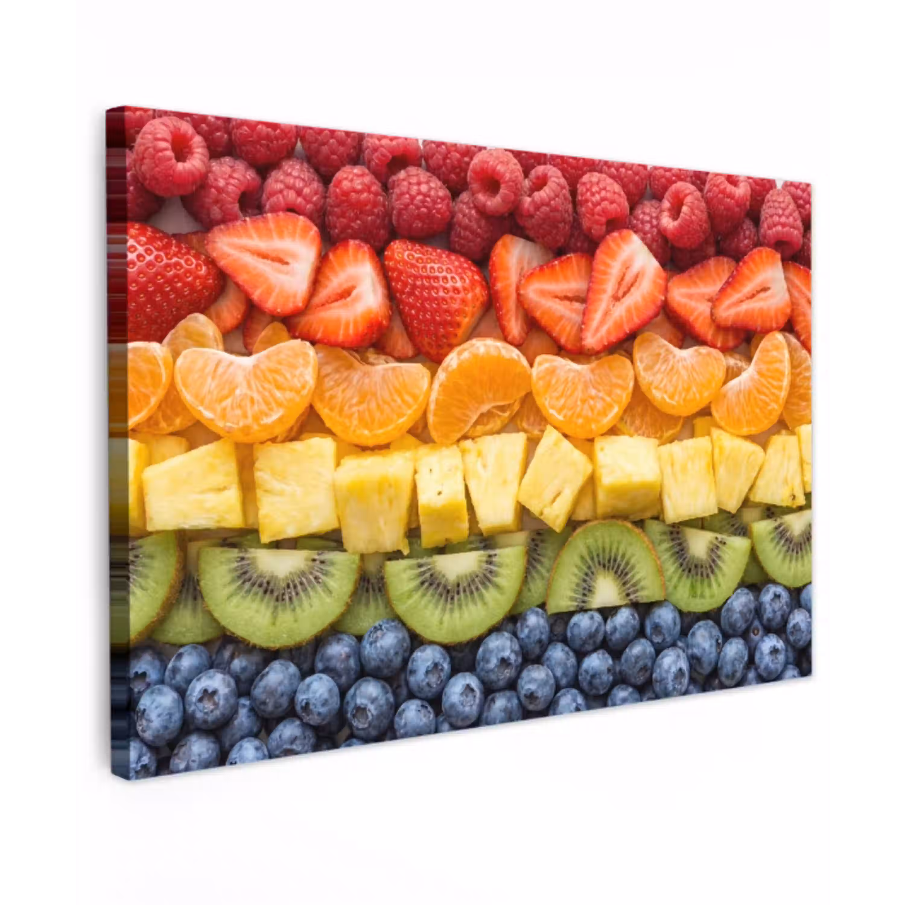 Fruit - Regenboog - Gezond - Kleurrijk canvas 2cm klein -z3d