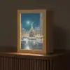 Kerstnacht - Stadsplein - Meerkleurig Light Box met kabel (Tafellamp) klein -z3d_website