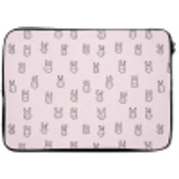 Konijnen - Minimalistisch - Roze laptophoes neopreen klein 279 -zkaufland3dotto