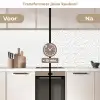 Geometrie - Lijn - Zwart - Wit - Patroon keuken achterwand 2 middel 871 -voor-na2_NL