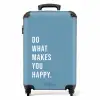 Quotes - Do what makes you happy luchtblauw NBS - Handbagage koffer - Kinderen Unisex middel -productfoto_recht