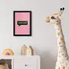 Roze - Tekstwolk - Groen - BLAH BLAH BLAH fotolijst zwart zonder passe partout klein -usfeer4_kinderkamer
