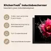 Bloemen - Roze - Water - Zwart - Botanisch - Natuur Inductie beschermer vinyl 3mm middel -sfeer2