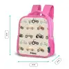 Retro voertuigen patroon Kinderrugzak - Roze middel -productfoto_formaten