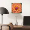Dahlia - Bloem - Oranje aluminium wit klein -sfeer5