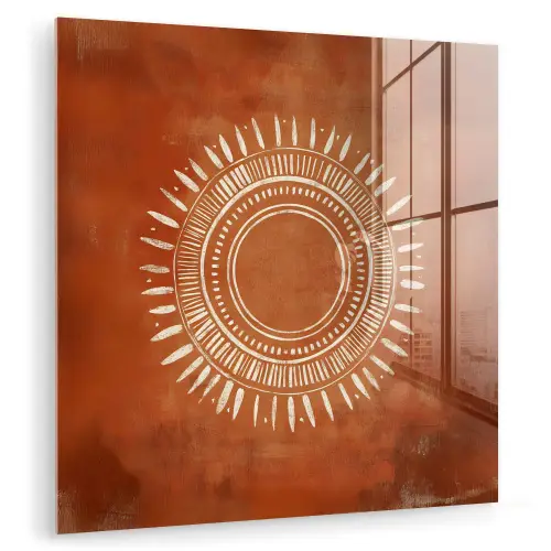 Abstract - Lijnen - Zonnestralen - Roodbruin plexiglas 5mm klein -zzzproduct_nieuw