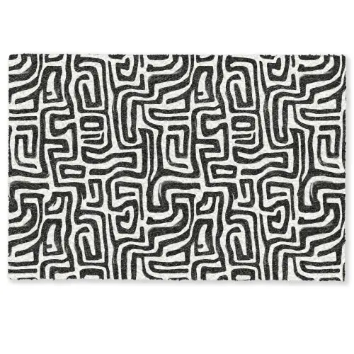 Grafisch - Lijnen - Zwart - Wit Deurmat klein 898 -zkaufland3d
