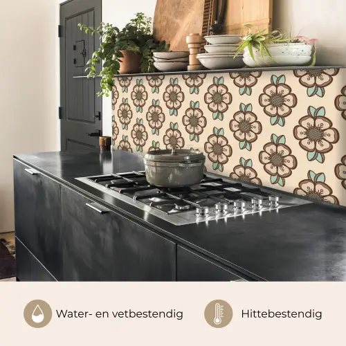 Retro - Bloemen - Design keuken achterwand 2 middel 871 -usp_NL