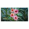 Bloemen - Roze - Glasmozaïek Muismat XXL klein -3d_leeg