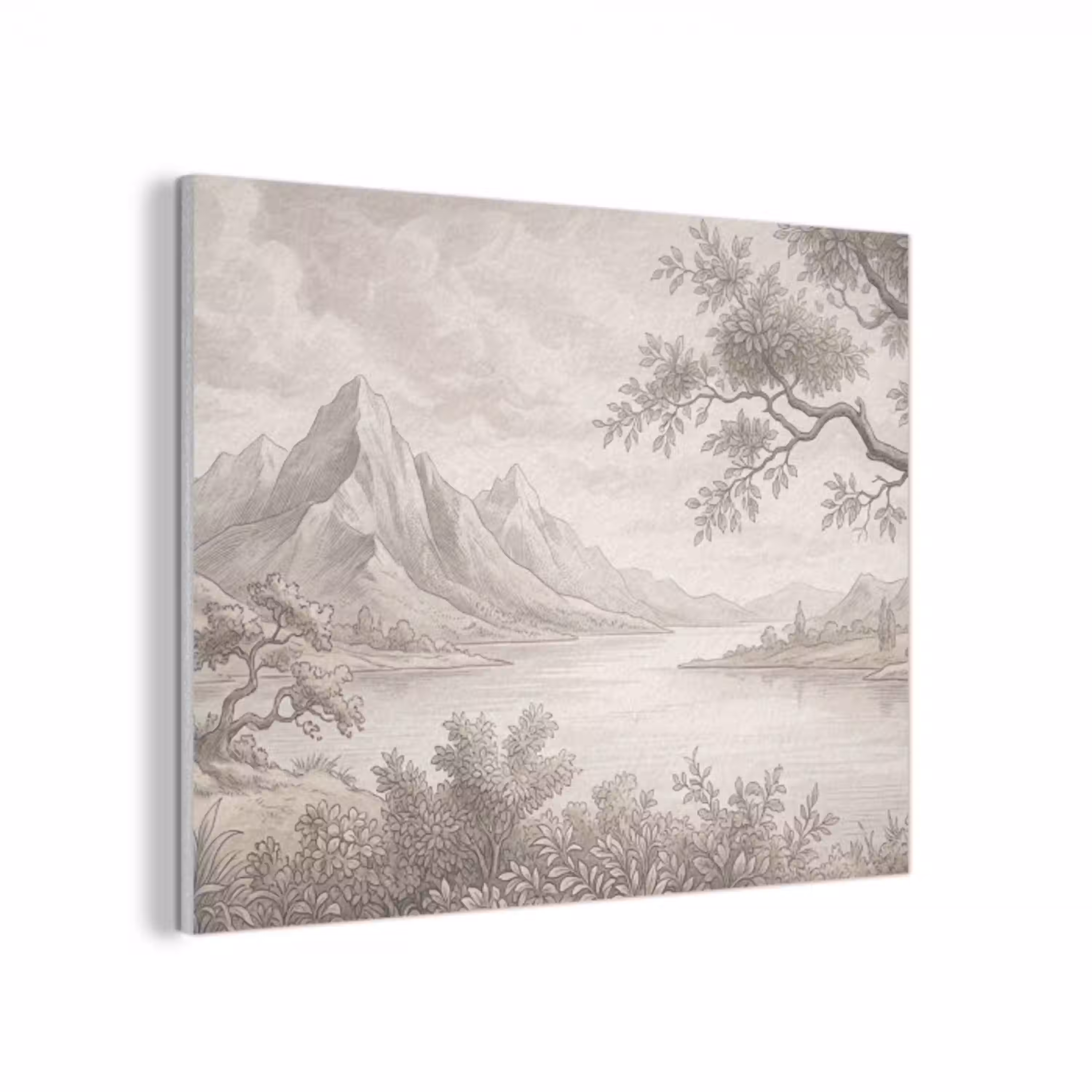 Landschap - Bergen - Meer - Natuur PET vilt klein -3d