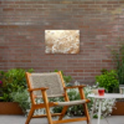 Wilde - Bloemen - Wit Tuinposter op houten frame 2 cm dik klein -sfeer3