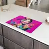 Vrouw - Portret - Abstract - Paars Inductie beschermer vinyl 3mm klein -sfeer8