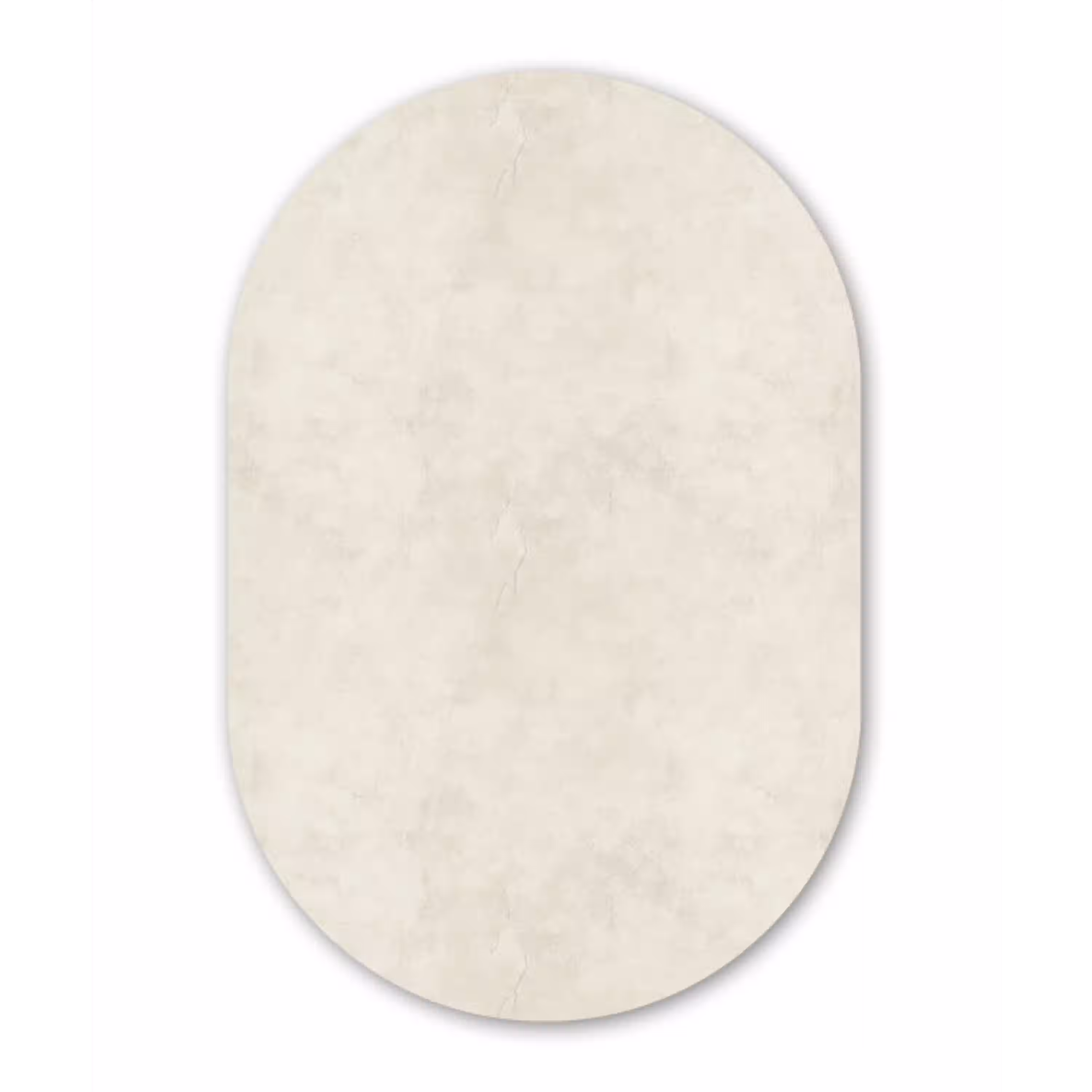 Crème - Egaal - Beton Wandcirkel Ovaal Aluminium middel 839 -3d