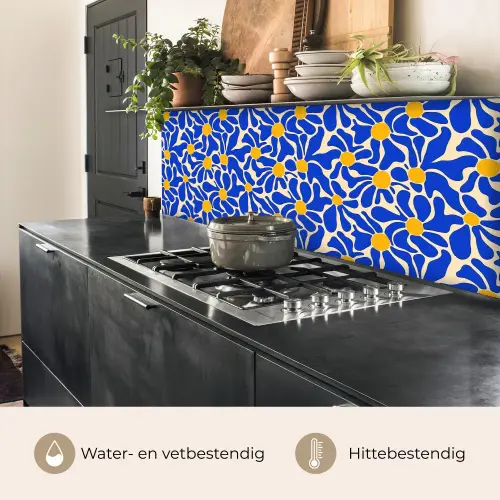 Abstract - Bloem - Blauw keuken achterwand 2 middel 871 -usp_NL