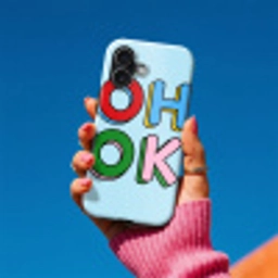 Oh ok - Blauw - Kleurrijk Toughcase MagSafe Apple iPhone 17 klein -Sfeer1V