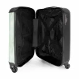 Groen - Marmer - Vloeiende aders NBS - Handbagage koffer - Volwassenen Unisex middel -binnenkant