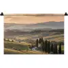 Toscaans - Landschap - Heuvels Wandkleed katoen klein -zz3d