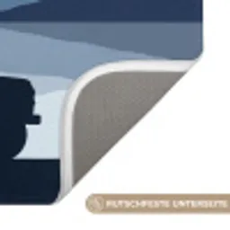 Auto - Meer - Bergen - Blauw Badmat klein -USP_AntislipDE