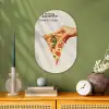 Pizza - Kaas - Pepperoni Wandcirkel Ovaal Forex klein -sfeer2