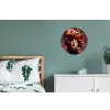 Vrouw - Donuts - Kleurrijk Wandcirkel aluminium klein -slaapkamer
