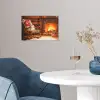 Winter - Kerst - Huis - Openhaard poster papier klein -sfeer3