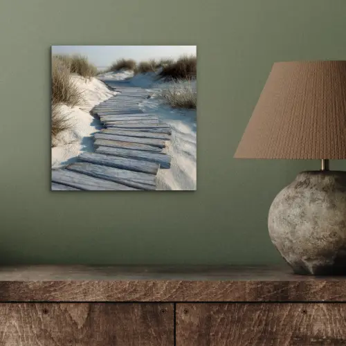 Pad - Planken - Duinen - Gras aluminium wit klein -sfeer2