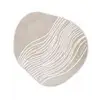 Golvende lijnen - Vloeiend - Zandkleurig Wandcirkel Organisch Forex 3mm klein -3d
