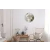 Lelies - Boekte - Wit - Meeldraden Wandcirkel aluminium klein -woonkamer