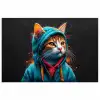 Graffiti - Kat - Zwart - Jas poster papier klein -3d