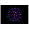 Bloem - Paars - Blauw - Macro - Zwart poster papier klein -3d