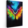 Regenboogkleuren - Vleugels - Magisch canvas 2cm klein -z3d