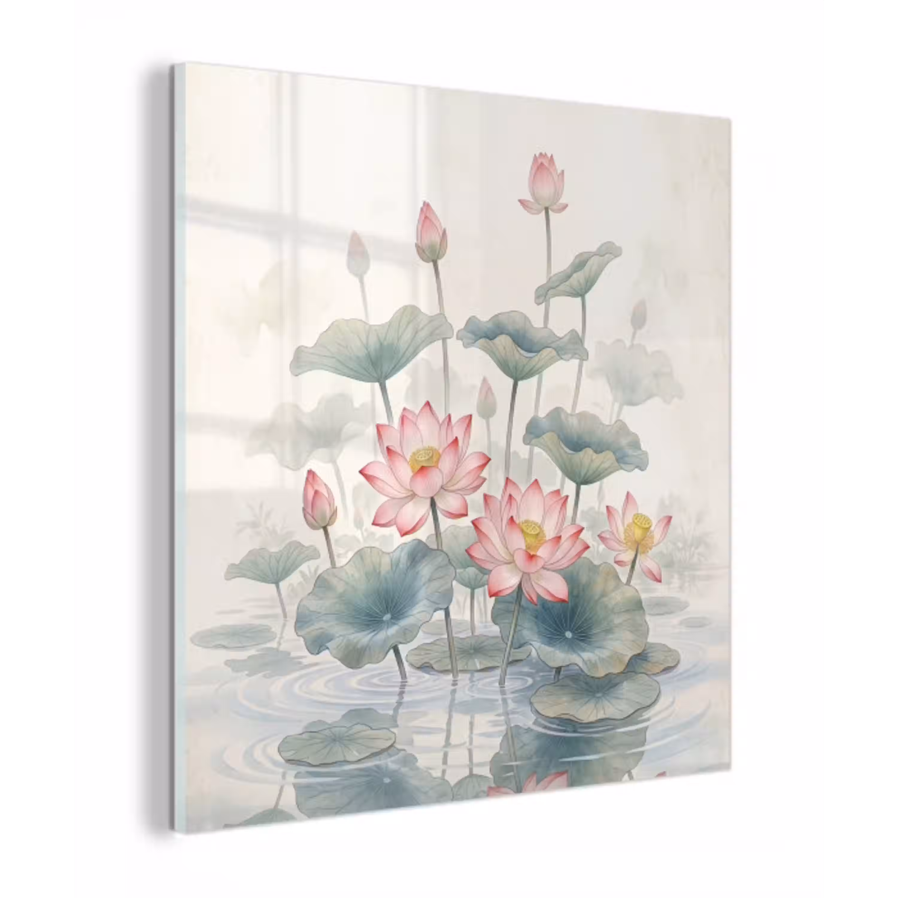 Aquarel - Lotusbloemen - Kleurrijk plexiglas 5mm klein -z3d