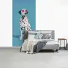 Dalmatiër - Zonnebril - Blauw fotobehang vinyl groot -slaapkamer