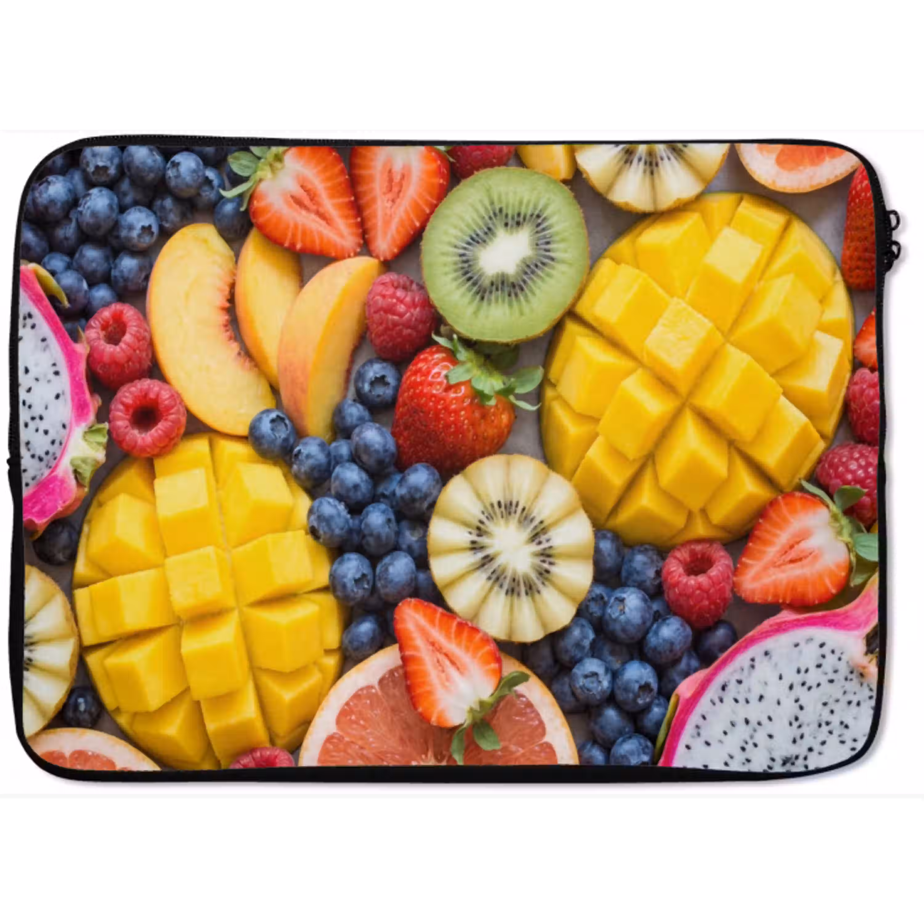 Fruit - Versneden - Kleurrijk - Eten - Gezond laptophoes neopreen klein -zkaufland3dotto
