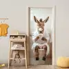 Ezel - WC - Grappig - Badjas - Dier deurposter klein -sfeer4