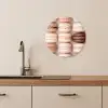 Macarons - Beige - Bruin KitchenYeah - Keuken - Wandcirkel Forex klein -sfeer3