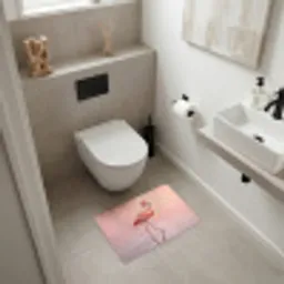 Flamingo - Water - Roze Badmat klein -sfeer4