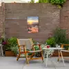 Zandpad bij Zonsondergang Tuinposter op houten frame 2 cm dik klein -sfeer3