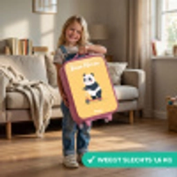 Panda - Step - Geel Kinderkoffer - Roze klein -sfeer2_NL