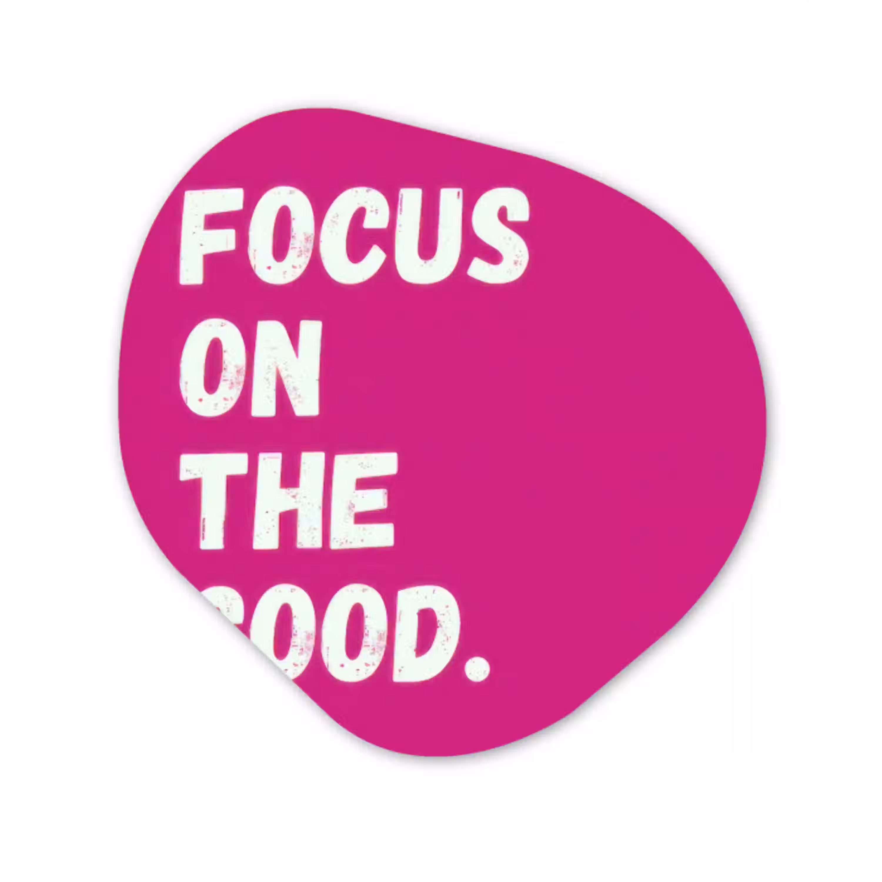 Focus on the good - Roze - Simple Wandcirkel Organisch Forex 3mm klein -3d