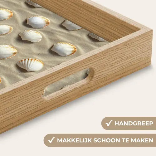 Schelpen - Zand - Maritiem Dienblad Rechthoek middel 911 -USP_HandgreepNL