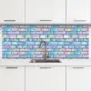 Regenboog - Glans - Steen keuken achterwand 2 middel 871 -3d