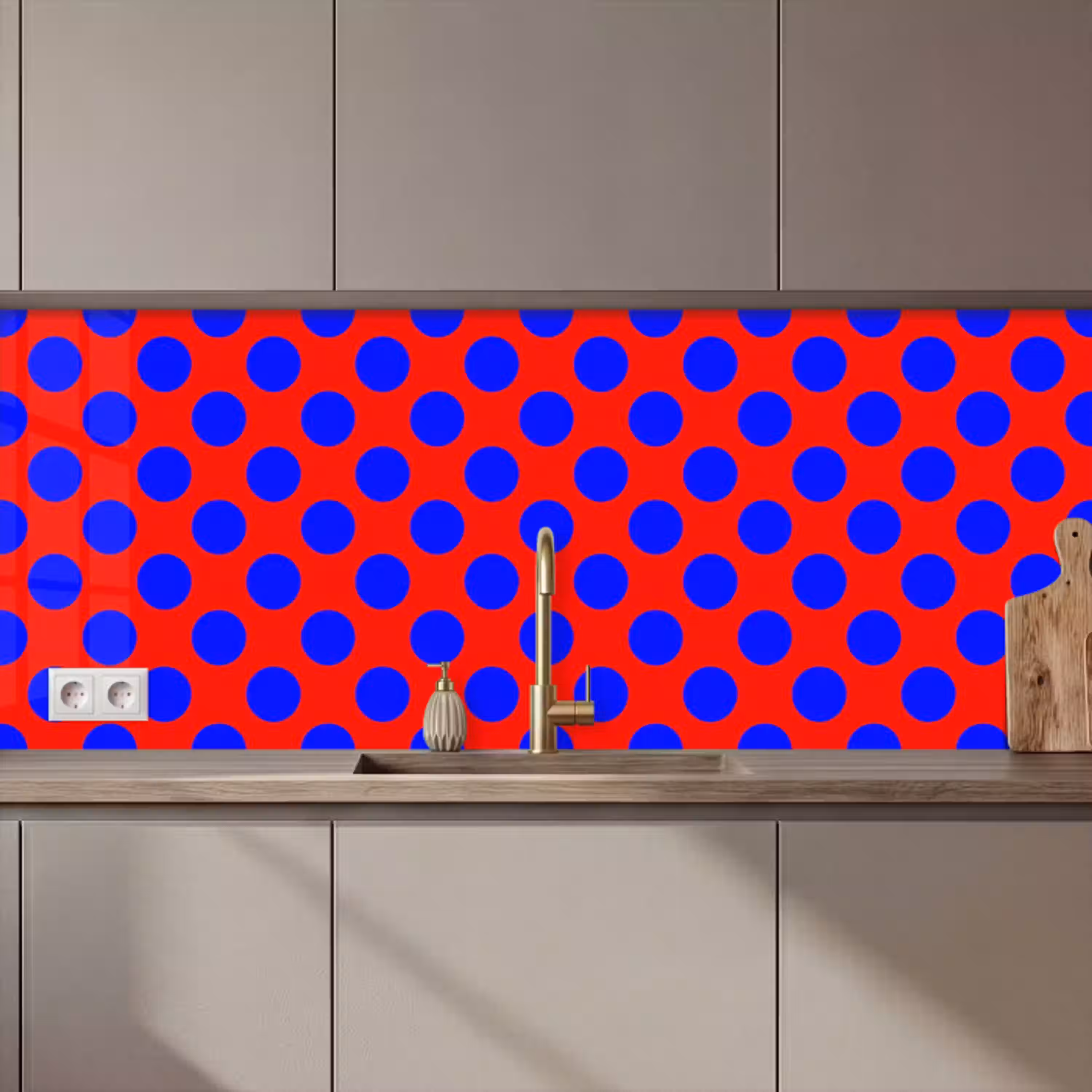 Dots - Klassiek - Rood keuken achterwand 2 middel 871 zz_3dshopping
