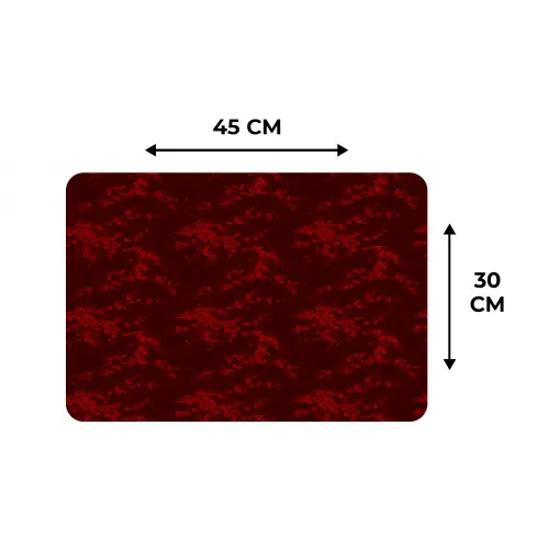 Bloemen - Donkerrood - Patroon Placemat vinyl groot 368 -specs