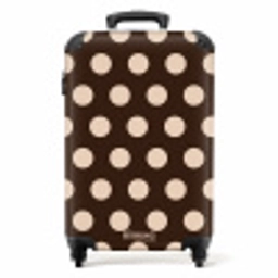 Stippen patroon in verschillende tinten bruin NBS - Handbagage koffer - Unisex middel -productfoto_recht