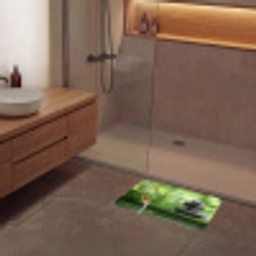 Zen - Stenen - Groen - Natuur - Bamboe Badmat klein -sfeer2