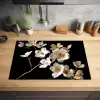 Bloemen - Wit - Goud Inductie beschermer vinyl 3mm klein -sfeer5