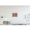 Witte bergtop - Modern - Kleurrijk textielposter latten blank klein -kinderkamer