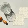 Floraal - Ornament - Beige onderzetter kurk middel 366 -sfeer4