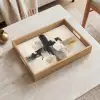 Penseelstreken - Ruw - Abstract - Beige Dienblad Rechthoek middel -sfeer1